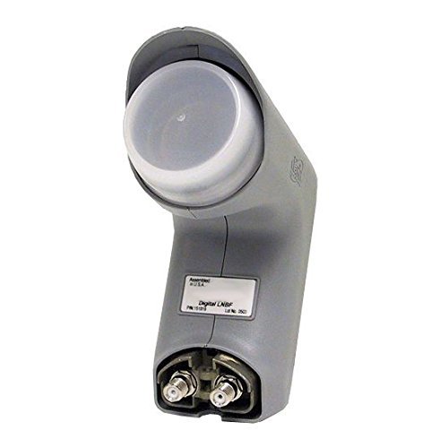 Dual LNBF Satellite D-Channel Feed Digital Amplified D-Tube Dish Receiver Antenna, Replacement OEM Original Standard, Low Noise