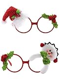 CGID Christmas Santa Hat and Beard Glasses and Lovely Snow Men Glasses Novelty Ornament Costume Accessory