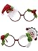 Christmas Santa Hat and Beard Glasses and Lovely Snow Men Glasses Novelty Ornament Costume Accessory