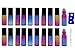 Wresty 5ml Rainbow Gradient Color Glass Essential Oil Roller Bottles - 20 Pack Empty Aromatherapy Perfume Rollerball Vials, Refillable Sample Roll On, Opener and Dropper Included