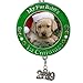 BANBERRY DESIGNS 2024 Puppy's First Xmas Photo Ornament Keepsake - Picture Ornament with Charm & Engraved My Fur Baby's 1st Christmas