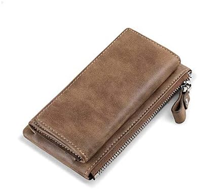 車のキーケース キーバッグ小銭入れ高級ジップ単色ユニセックスキーチェーンポーチ クラスプ付き牛革レザー小銭入れ大容量ウォレット ホリデーギフト Jwomo Color Khaki Tarunniketanpublicschool Com