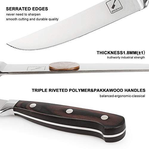 2 Knives+6+Piece+Premium+Serrated+Stainless