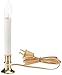 Darice Electric Candle Lamp with Timer – Brass-Plated Base – Plug-in Lamp – Timer Stays on for 8 Hours and Off for 16 (1 Lamp)