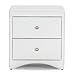 Baxton Studio Dorian Faux Leather Upholstered Modern Nightstand, White