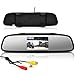 Intsun 4.3 inch Screen Car Vehicle Rearview Mirror Monitor for DVD/VCR/Car Reverse Camera(DC 12V / PAL/NTSC / 2 Ways Video Inputs) (4.3 inch)