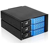 iStarUSA BPN-DE230SS-BLUE Blue Color 2x5.25 to 3x3.5 SAS/SATA Trayless Hot-Swap Cage