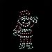 PRODUCTWORKS Pro-Line 48 Inch Waving Santa Indoor/Outdoor Christmas Yard Decoration, 200 Animated LED Multi-Color Lights