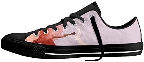 Pink Flamingo Women's Sneakers Casual Canvas Shoes Solid Colors Low Top Lace Up Flat Fashion