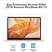 F FORITO 2-Pack Anti Blue Light Anti Glare Screen Protector Compatible with 2020-2018 MacBook Air 13 Touch ID A1932 A2179 A2337 /2016-2019 MacBook, Eye Protection Blue Light Blocking Screen Fitler