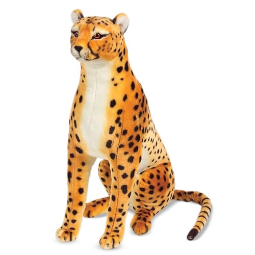 Melissa & Doug Giant Cheetah - Lifelike Stuffed Animal (Stands Nearly 3 Feet Ta…