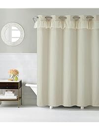 Hookless RBH29FC108 Waterfall Shower Curtain with Peva Liner - Tan