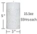 LA JOLIE MUSE Pillar Candles Set 2 Silver Coated Unscented White Wedding Candle, Cotton Wick 5'' Indoor Outdoor 55hrs Each