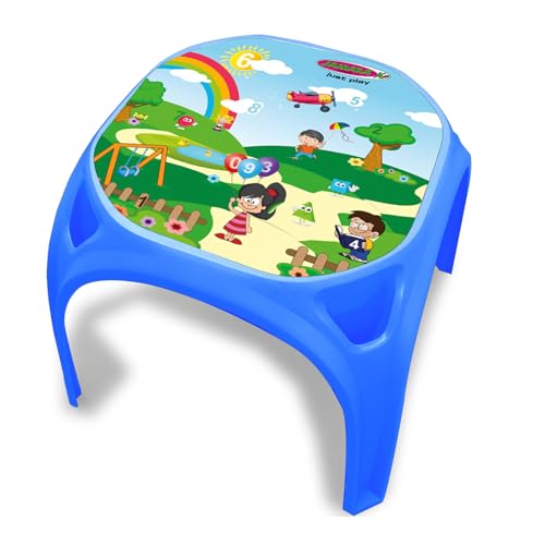 Jamara 460752 - Tavolo per Bambini con Numeri, XL, in plastica Resistente, Adatto per Interni ed Esterni, Stampa sul Piano del Tavolo, Bordi arrotondati, Piedini in Gomma Antiscivolo, Colore: Blu