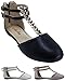 Enimay Women's Ankle T-Strap Flats Girls Gladiator Sandals Zipper Metal Buckle