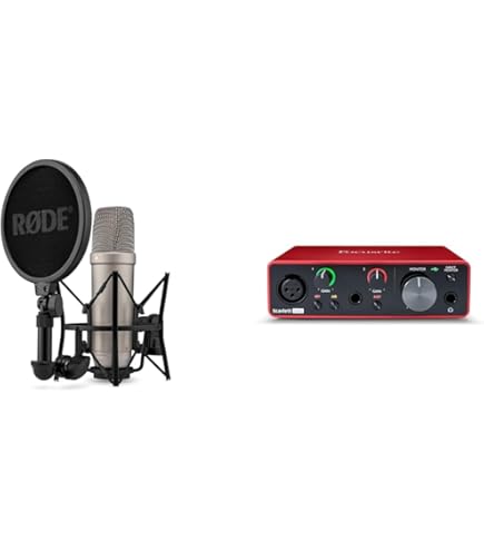 配信機器・PA機器・レコーディング機器 RODE NT1 5th /PSA1+/Focusrite scalett Amazon.com: Rode NT1 5th Generation Condenser Microphone with SM6