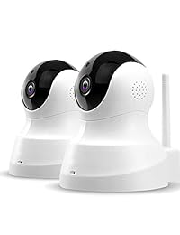 TENVIS HD IP Cámaras, 2 Pack Pet Cámara, Wireless Home Security System with Night Vision, Motion Detection, Two-Way Audio, Pan Tilt Zoom, Indoor Surveilling System and Remote Baby Pet Monitor