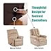 Turquoize Stretch Recliner Cover Recliner Chair Cover Recliner Slipcover 1-Piece Sofa Cover with Side Pocket Jacquard Sofa Furniture Cover/Protector Soft with Elastic Bottom, Machine Washable, Brown