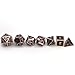 Set of Solid Metal Dice – Shiny Copper with Black Enamel Great for Role Playing Games(RPG)