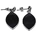 Elegant Unique Silver and Blue Green Abalone Paua Shell Teardrop Designer Dangle Earrings