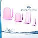 Anti Cellulite Cup Silicone Vacuum Cupping Therapy Set, 4 Piece with Face Brush