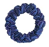 Smoothies Woven Beaded Satin Cord Pony Elastics-Cobalt Blue 01613