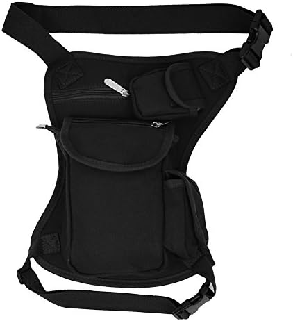 Klsyanyo Outdoor Men/Women Multi-purpose Thigh Tactical Bag Bike Waist Pack Travelling Hiking Drop Leg Bag (Black)