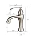 Yodel Single Handle Waterfall Bathroom Vanity Sink Faucet (Brushed small)