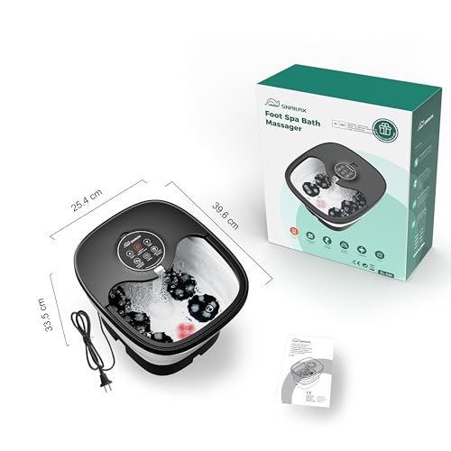 Snailax Folding Foot Bath with Massage and Heating