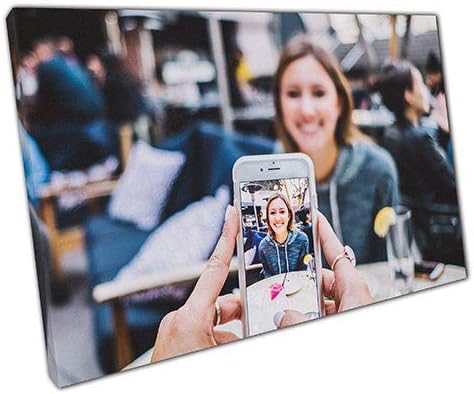 Personalise | Personalised Family Picture Photo Print Wall Art | framed canvas Prints from Photos Photo Canvas Print Custom Large Box Printing ready to hang 81x61cm (32x24In) Frame Depth 20mm