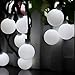 Lalapao Globe String Lights Outdoor Christmas Decorations 100 LED Battery Operated Xmas Waterproof Fairy Lighting with 5 Modes for Indoor Tree Garden Home Patio Lawn Bedroom Wedding Party (White)