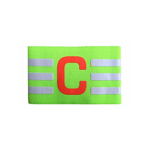 Feccile S-ports & Fit-ness Adjustable Captain Armband Soccer Football Match for Children Youth Adults,1PCS (Green)