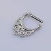 D&M Jewelry 4pcs Beaded 316L Stainless Steel Septum Clicker Mixed Mode Nose Ring 14G 16G