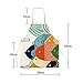 FirstKitchen Cartoon Aprons for Women, Fish Cooking Apron with Pocket, Reusable Washable Cotton Canvas Kitchen Apron, Cute Cooking Apron for Baking, Party, Gift