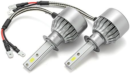 Autoleader 1Pair C6 Car LED Light Car Headlight COB Chip Hi-lo Beam Fog Light H4 H1 H11 H7 72W 3800lm 6500k DC 12-24V H1