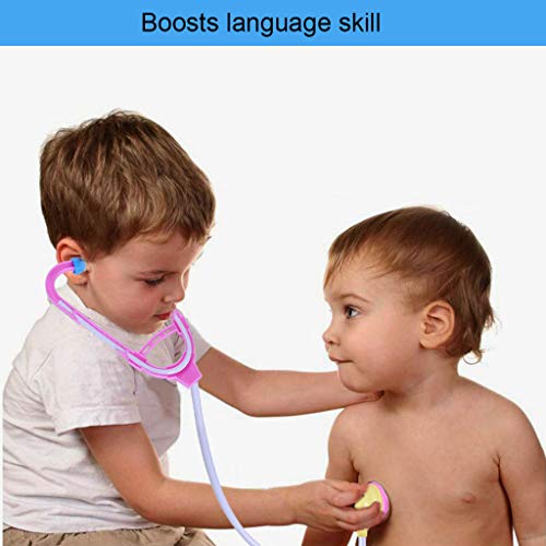 Educational Doctor Medical Kit | 15Pcs Kids Pretend Medical Doctor Medical Playset with Stethoscope,Case | Durable Role Play Promotes Thinking Skills Gift for Toddler Boys Girls (Blue)