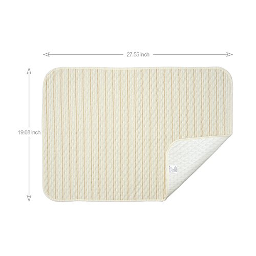Changing Pad - Portable changing pad 100% Cotton Waterproof Diaper Changing Padding Multi-function Changing Mat (Light Brown)