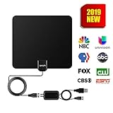 2019 Newest 120 Miles Range TV Antenna, HDTV Indoor Digital Amplified Antennas with Switch Amplifier Signal Booster for Free Local Channels 4K HD 1080P VHF UHF,13.5ft Coaxial Cable - Better Reception