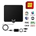 130 Miles Range TV Antenna, 2019 NEWEST HDTV Indoor Digital Amplified Antennas with Switch Amplifier Signal Booster for Free Local Channels 4K HD 1080P,13.5ft Coaxial Cable - Better Reception