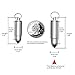 TI-EDC Titanium Mini Pill Fob, Bullet Design Waterproof Keychain Pill Holder, Charm Pendant Pill Reminder, Ultra-Lightweight 0.28oz, Inner Depth - 0.84”
