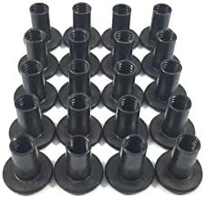 Open Back Screw Posts Black Finish 20 Pk Leathercraft & Kydex Holster Screw Posts