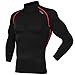 SR041 Compression Tight Shirt Tight Compression Base layer Running Shirt men women (M)-black