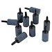 Pawfly 1 Inch Air Stone 10 Pieces Cylinder Bubble Diffuser Airstones for Aquarium Fish Tank Pump and Hydroponics Grey/Blue primary