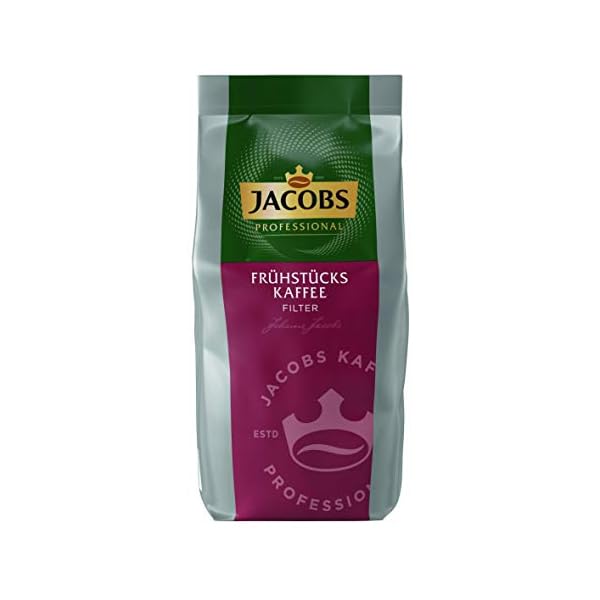 Jacobs Professional Frühstückskaffee Filterkaffee, 1kg gemahlener Kaffee aus Arabica & Robusta-Bohnen, Intensität 4/5…