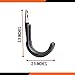 4pcs Garage Hooks for Hanging Ladder Hose Extension Cord Shovel Bike Chair Garden Tools, [UPGRADE VERSION] Wall Mount Hanger and Storage with Longer Screws Hardware Included and Anti Slip Rubber