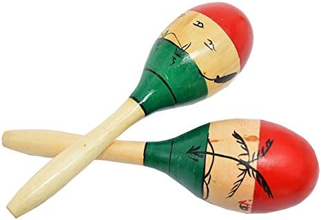 JYFY Wooden Maracas Wood Rattle Shaker Percussion Instrument Musical Toy for Kid Party Games