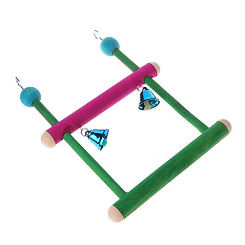 Seaskyer Parrots Playstand Bird Playground Wood Perch Gym Stand Playpen Bird Ladders Exercise Playgym for Electus Cockatoo Parakeet Conure Cockatiel Cage Accessories Exercise Toy