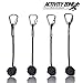 Activity Zone Knot Rope Handle Set of 4 Large Monkey Fist Ropes - Accessories for Ninja Line Obstacle Course - Hanging Attachments for Slackline Gym