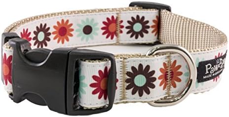 Paw Paws USA Hula Flowers Dog Collar, Small, Multicolored