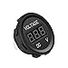 MICTUNING DC 12V LED Digital Display Voltmeter Waterproof for Boat Marine Vehicle Motorcycle Truck ATV UTV Car Camper Caravan Blue Digital Round Panel